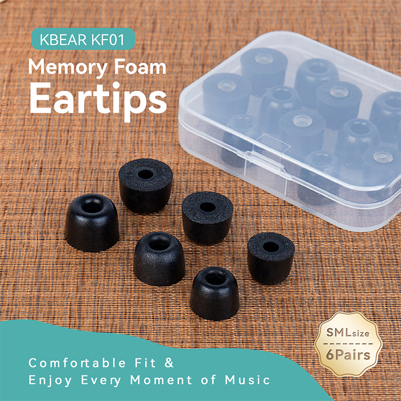KBEAR KF01 Memory Foam Eartips - đánh giá và giá Earphone Foam Tip