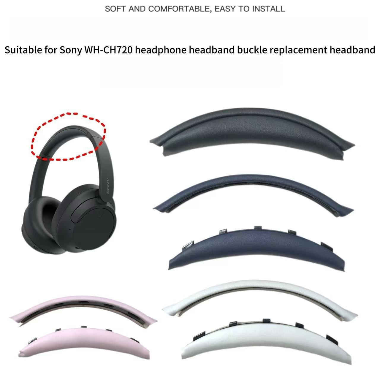 Gel Ear Pads for Sony WH-CH720 - đánh giá và giá Headphone Case Hard